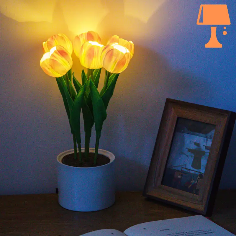 Lampe de Chevet Sans Fil Tulipe