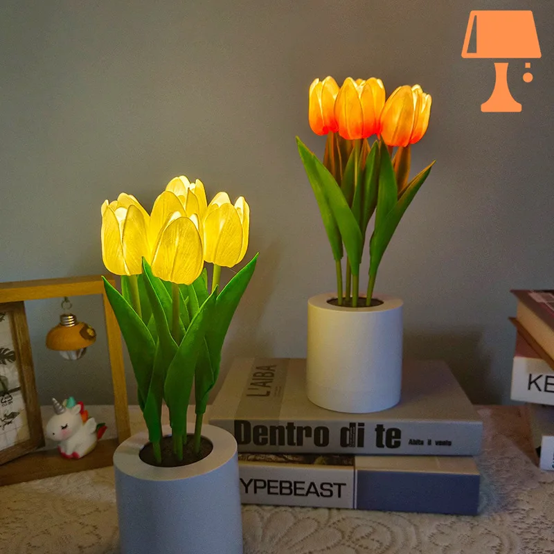Lampe de Chevet Sans Fil Tulipe