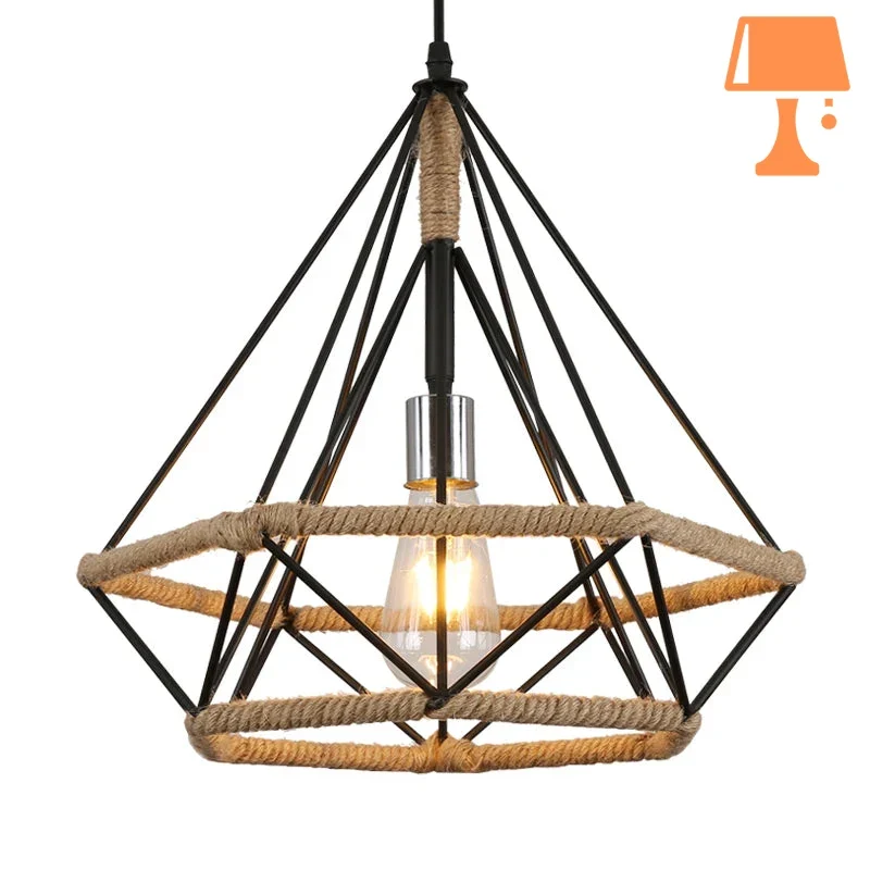 Lampe de Chevet Suspendu Corde