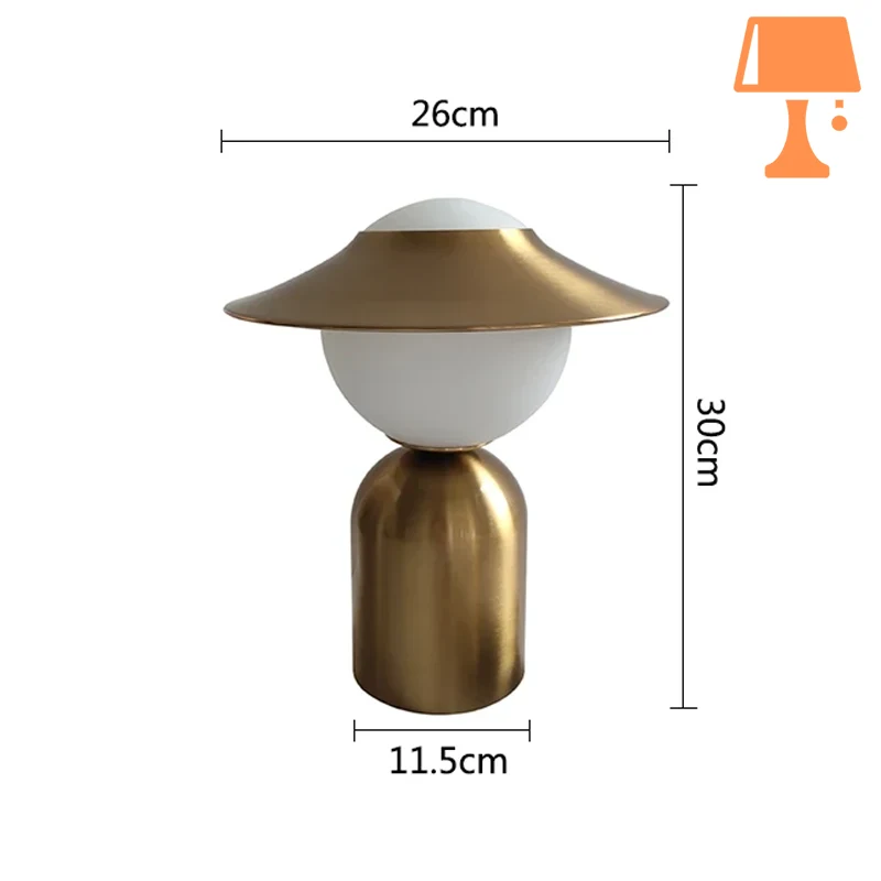 Lampe de Chevet Verre et Métal
