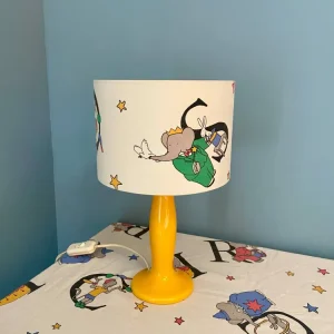 Lampe cré CHACH pied céramique jaune abat-jour BABAR