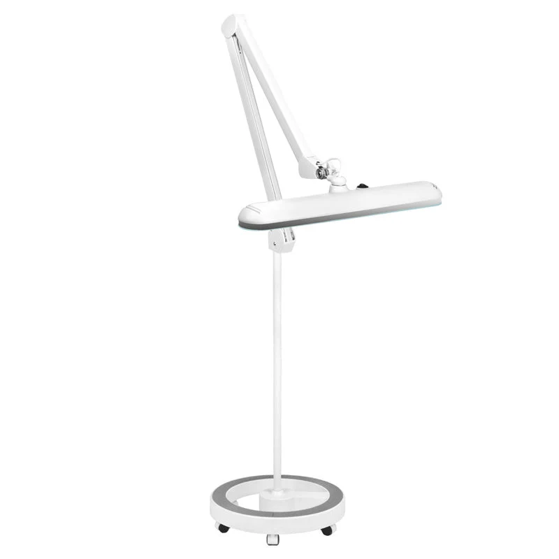 Lampe d'atelier LED élégante 801-s avec un trépied blanc standard