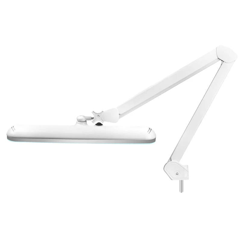 Lampe d'atelier LED élégante 801-s avec un trépied blanc standard