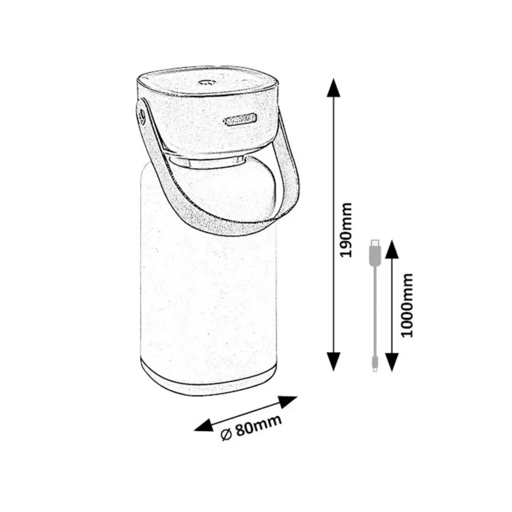 Lampe décorative Rabalux, extérieur, IP44, 3W, vert, Funes
