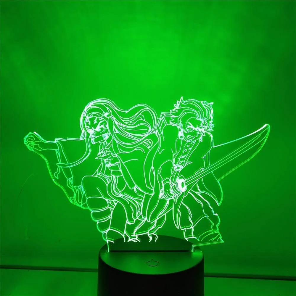 Lampe Demon Slayer Kamado Tanjirou Nezuko Lampe led 3D