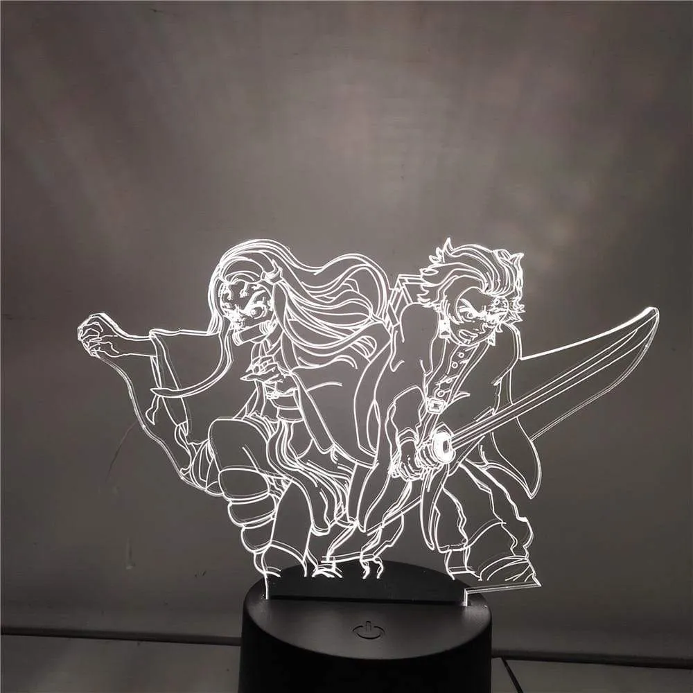 Lampe Demon Slayer Kamado Tanjirou Nezuko Lampe led 3D