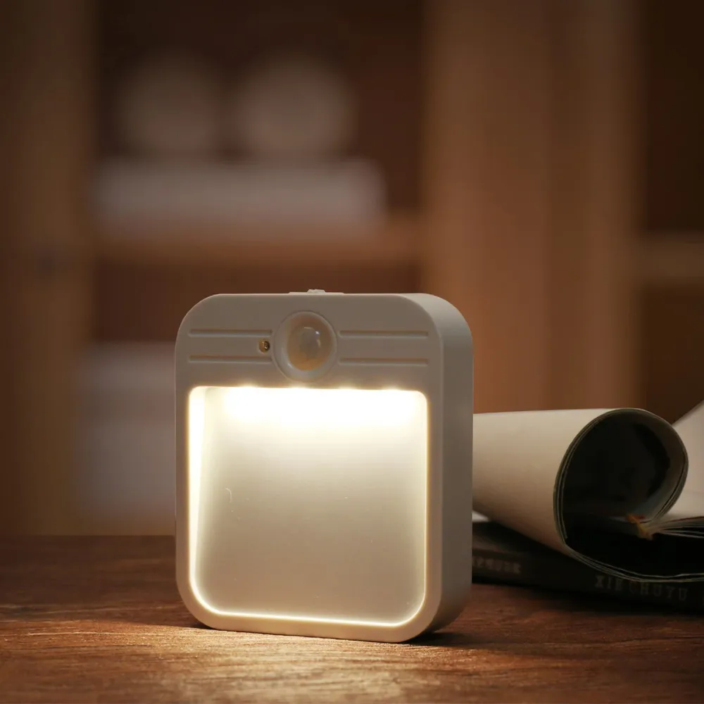 Lampe d'escalier Maclean LED, avec détecteur de mouvement, temp. 4000K, 3.7V/500mAh, 4 LED, portée 3-4m, MCE236, 4 pièces