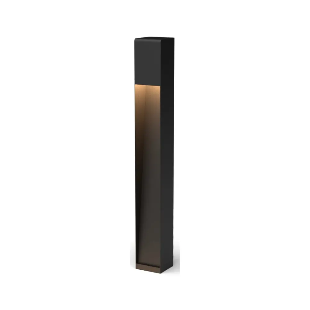 Lampe d'extérieur Geroba Argius en acier zingué 10x10x60cm