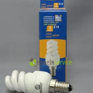 Lampe d'épargne mondiale mini mini lumière chaude e14 7w