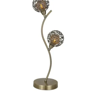 Lampe Earth laiton patiné H54 LD 4012-2AT