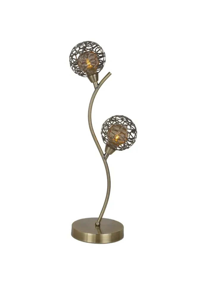 Lampe Earth laiton patiné H54 LD 4012-2AT
