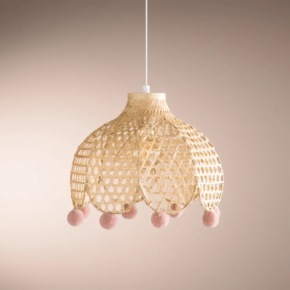 Lampe enfant Atmosphera Kids / Lampe à suspension Bambou - Ø28 cm