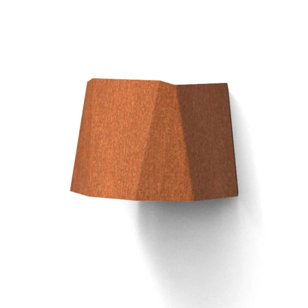 Lampe Facet en acier Corten 14 x 14 x 13 cm (P x L x H)