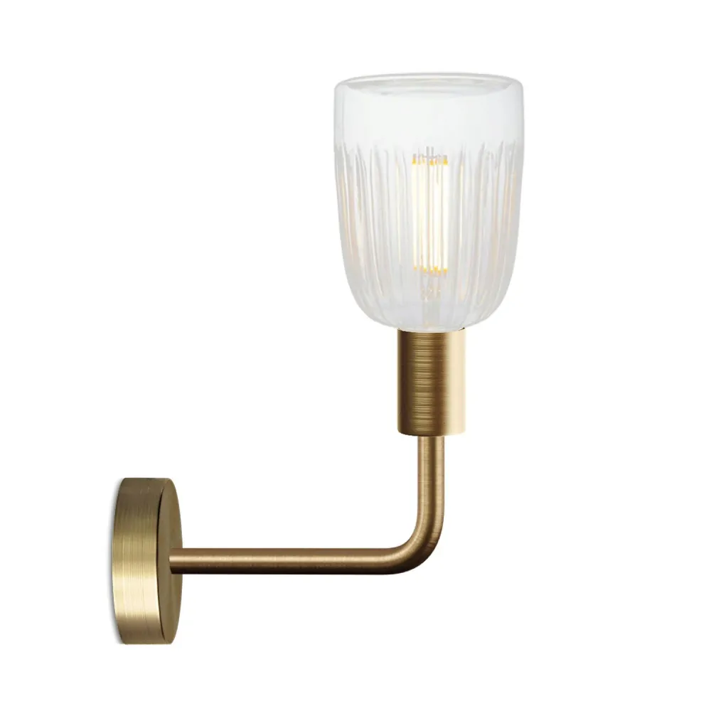 Lampe Fermaluce Elle en métal avec ampoule Crystal - Bronze satiné