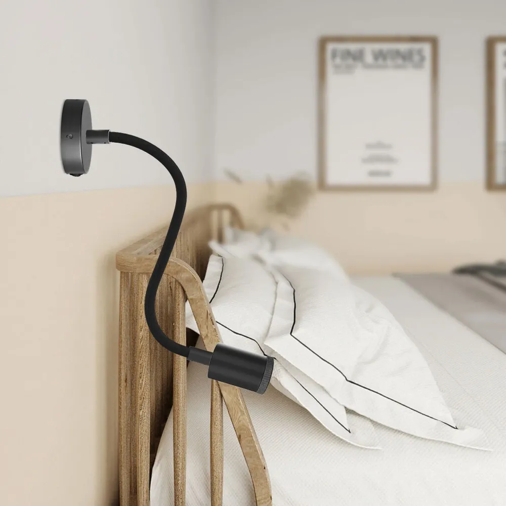Lampe Fermaluce Flex 30 avec mini pavillon avec interrupteur et mini spot GU1d0 - Noir