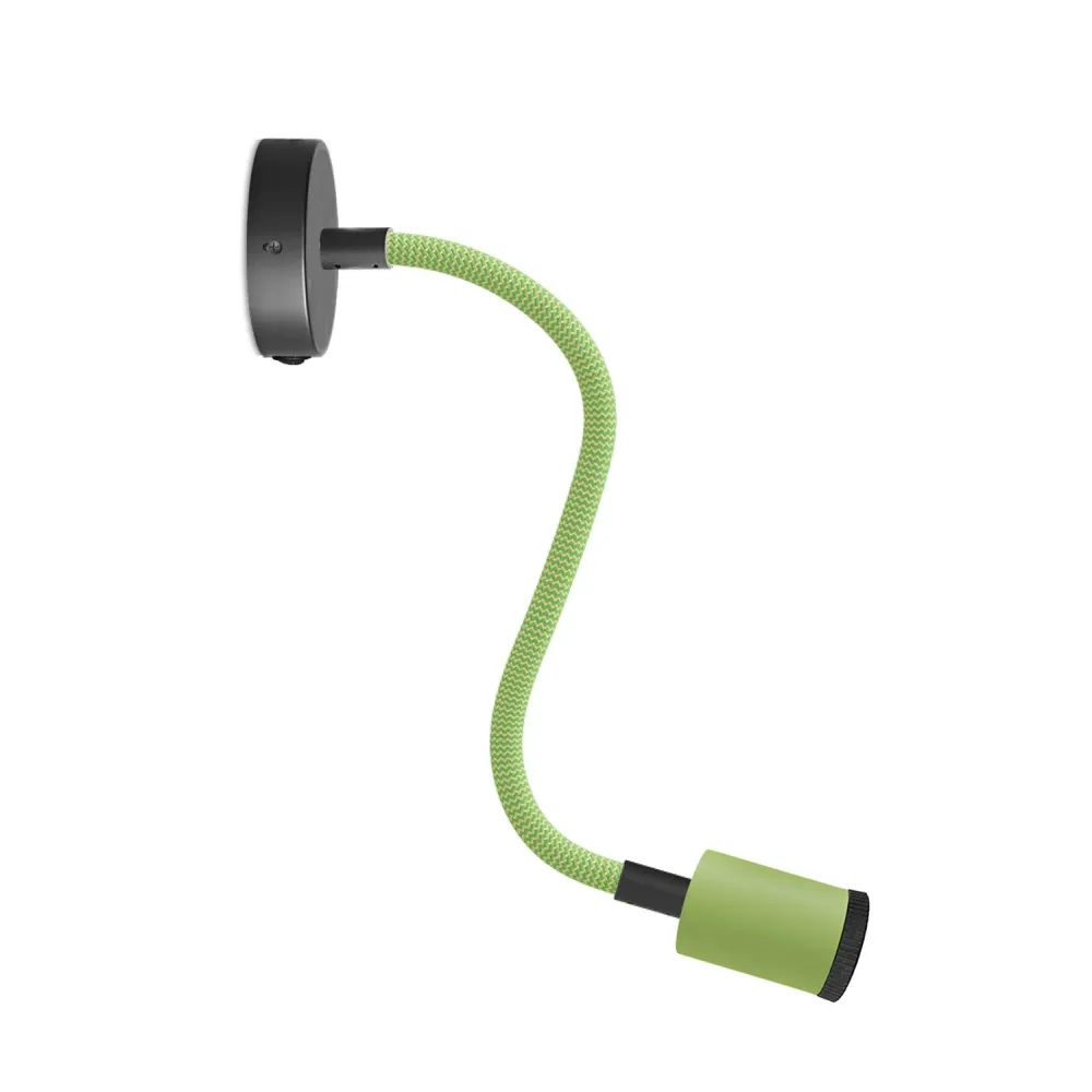 Lampe Fermaluce Flex 30 Pastel avec mini pavillon avec interrupteur et mini spot GU1d0 - Vert prairie
