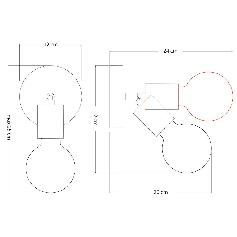 Lampe Fermaluce Snodo en bois avec ampoule Globe Porcelaine - Neutre