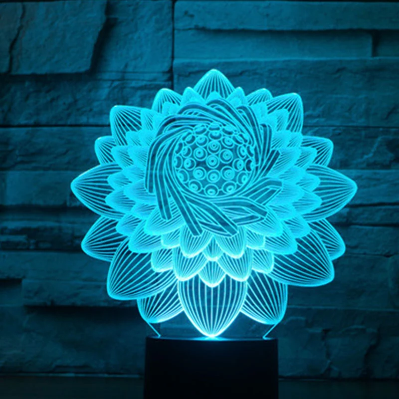 Lampe 3D Fleur de Lotus