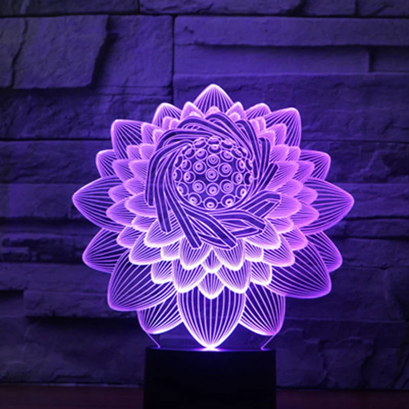 Lampe 3D Fleur de Lotus