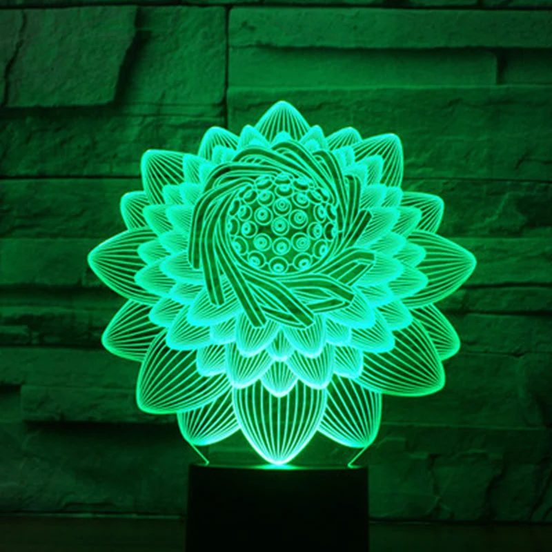 Lampe 3D Fleur de Lotus