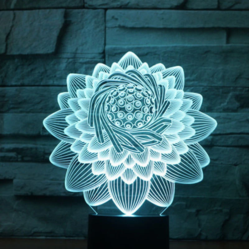 Lampe 3D Fleur de Lotus