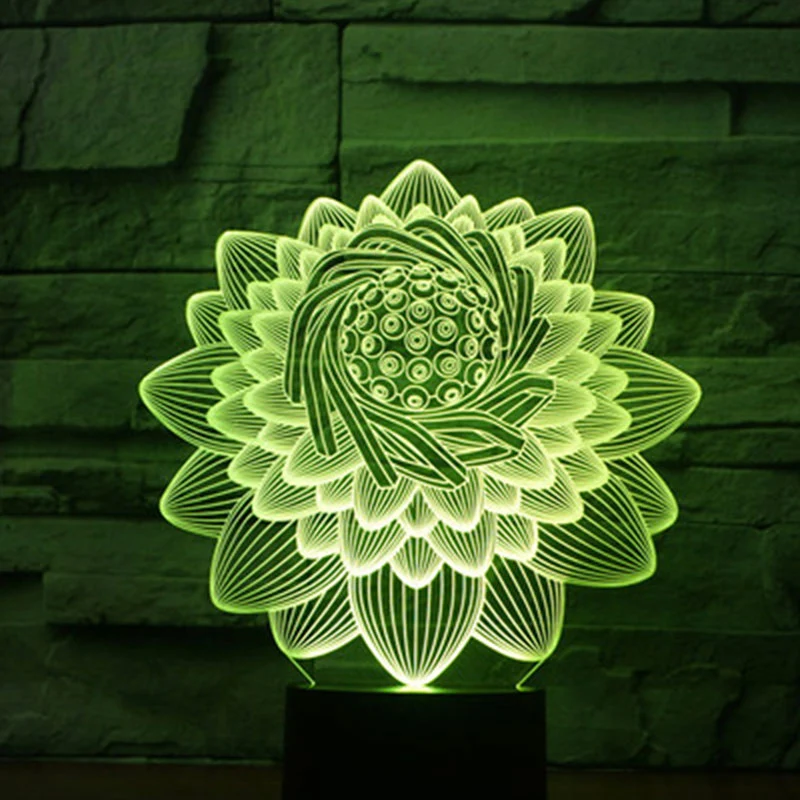 Lampe 3D Fleur de Lotus