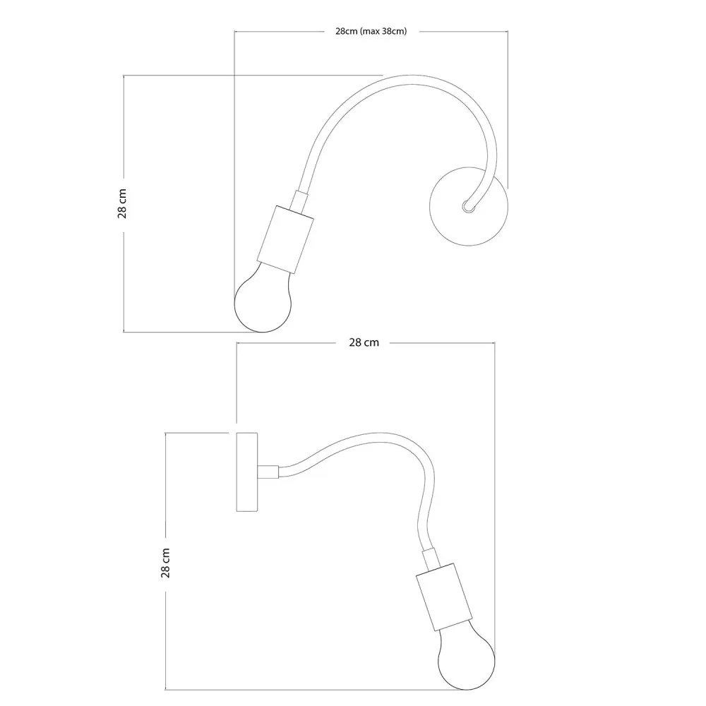 Lampe Flex 30 avec ampoule Goccia - Noir