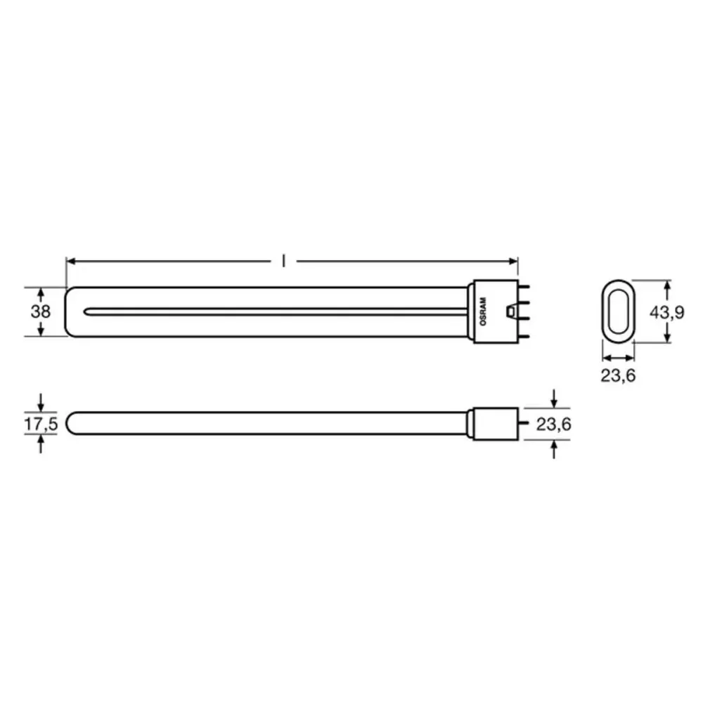 Lampe fluorescente Osram Dulux L 2G11 55 W 830, 4 broches