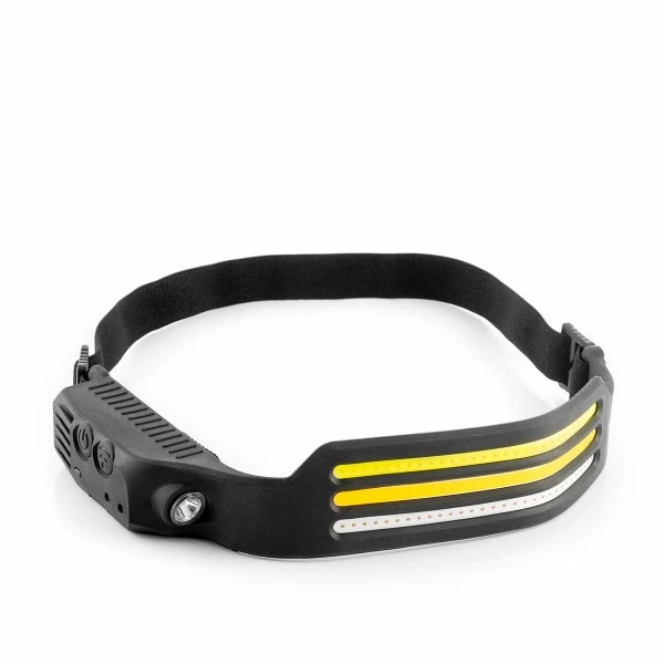 Lampe frontale LED rechargeable et réglable avec triple lampes LED et avec mini torche latérale - Livraison offerte