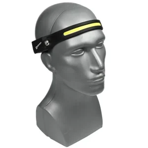 Lampe frontale silicone 3W LED + COB rechargeable + PIR