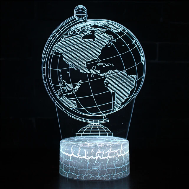 Lampe Globe Terrestre Illusion 3D