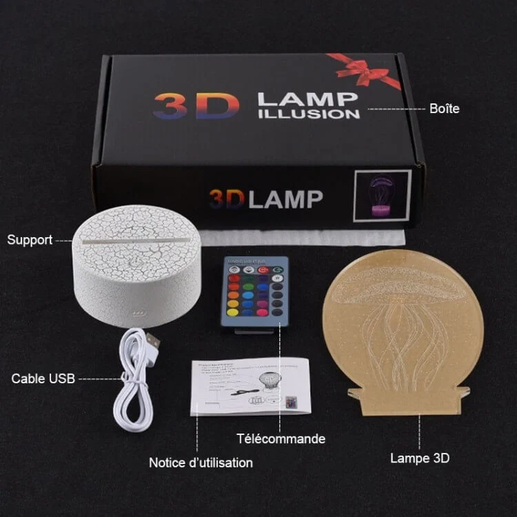 Lampe Globe Terrestre Illusion 3D