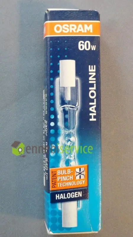 Lampe halogène linéaire 80 mm 60W