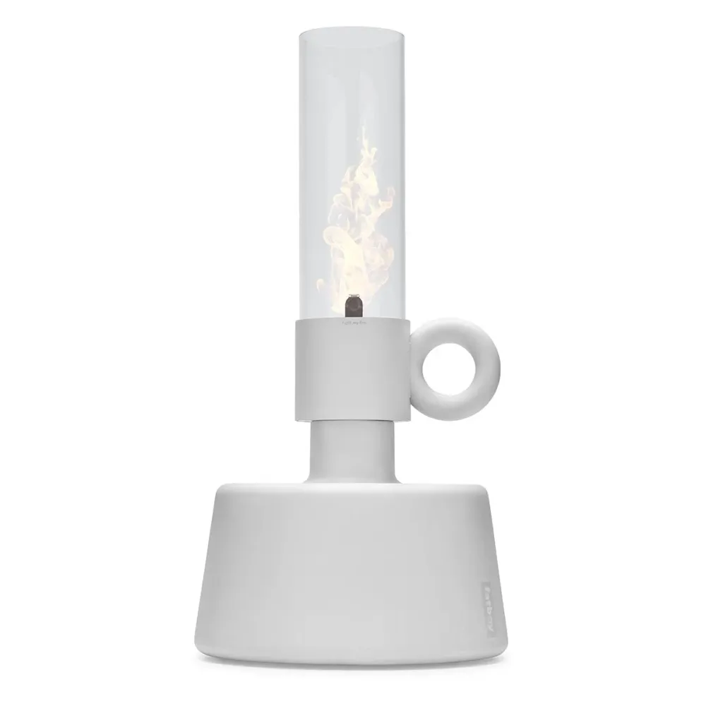 Lampe à huile Flamtastique XL Fatboy blanche – Lampe extérieur bioéthanol design 115 cm