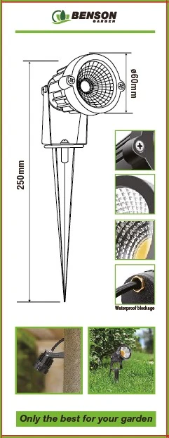 Lampe de jardin à LED IP65