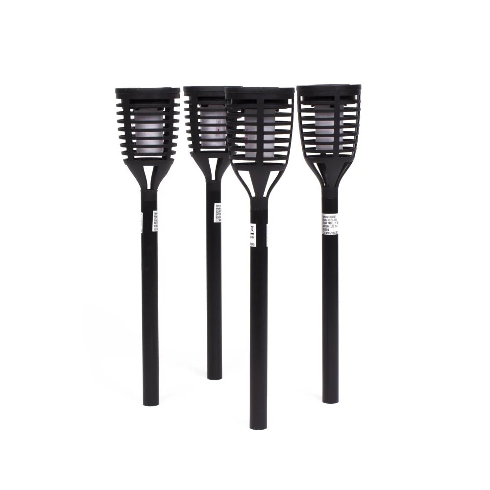Lampe de jardin solaire torche 41 cm flame effect 4 pcs