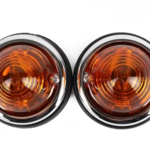 Lampe latérale chrome orange 70 mm 2 pcs E9