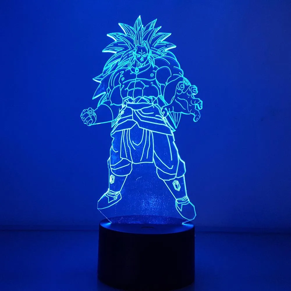 Lampe LED 3D Dragon Ball Broly SSJ Légendaire