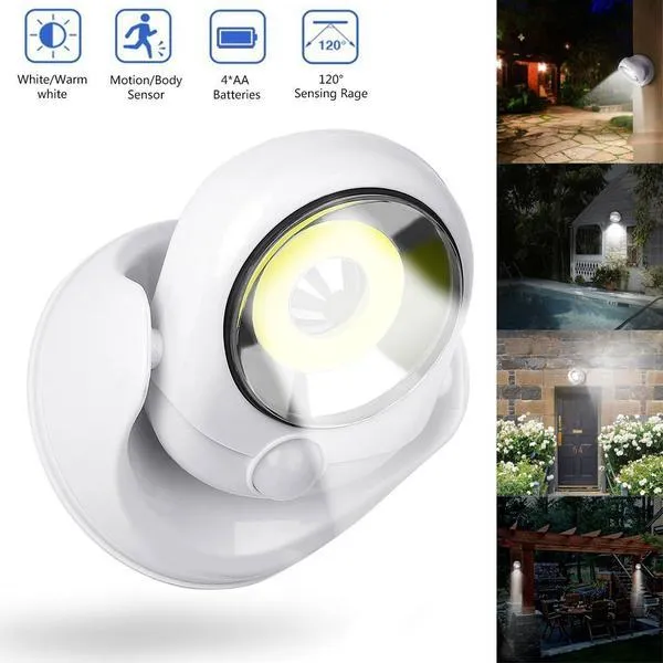 Lampe LED à Détecteur de Mouvement Étanche pour Intérieur et Extérieur
