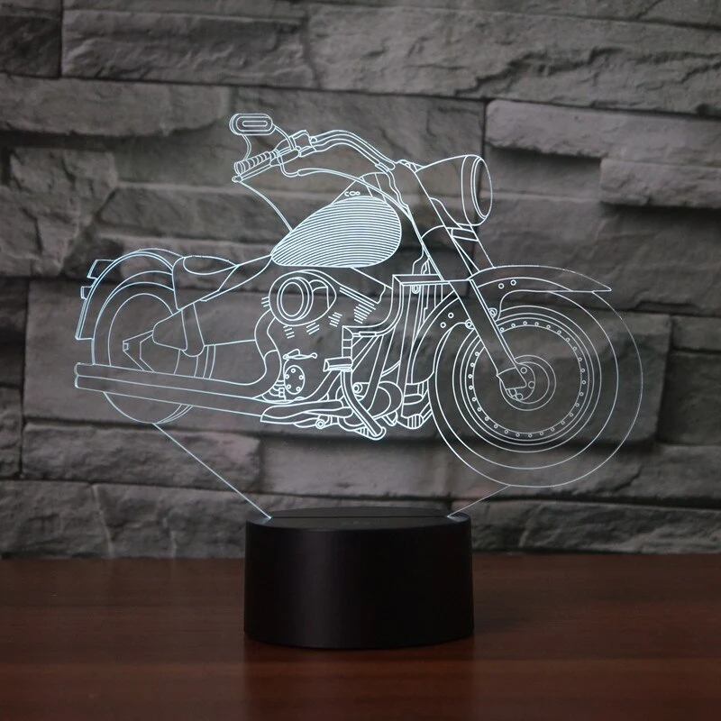 Lampe LED 3D Moto Harley