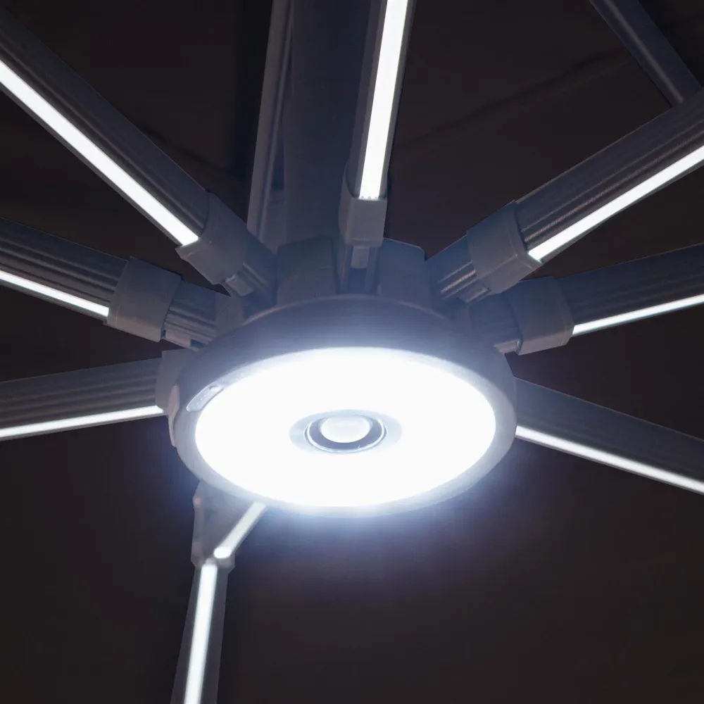 Lampe LED pour parasol et tonnelle, rechargeable avec USB