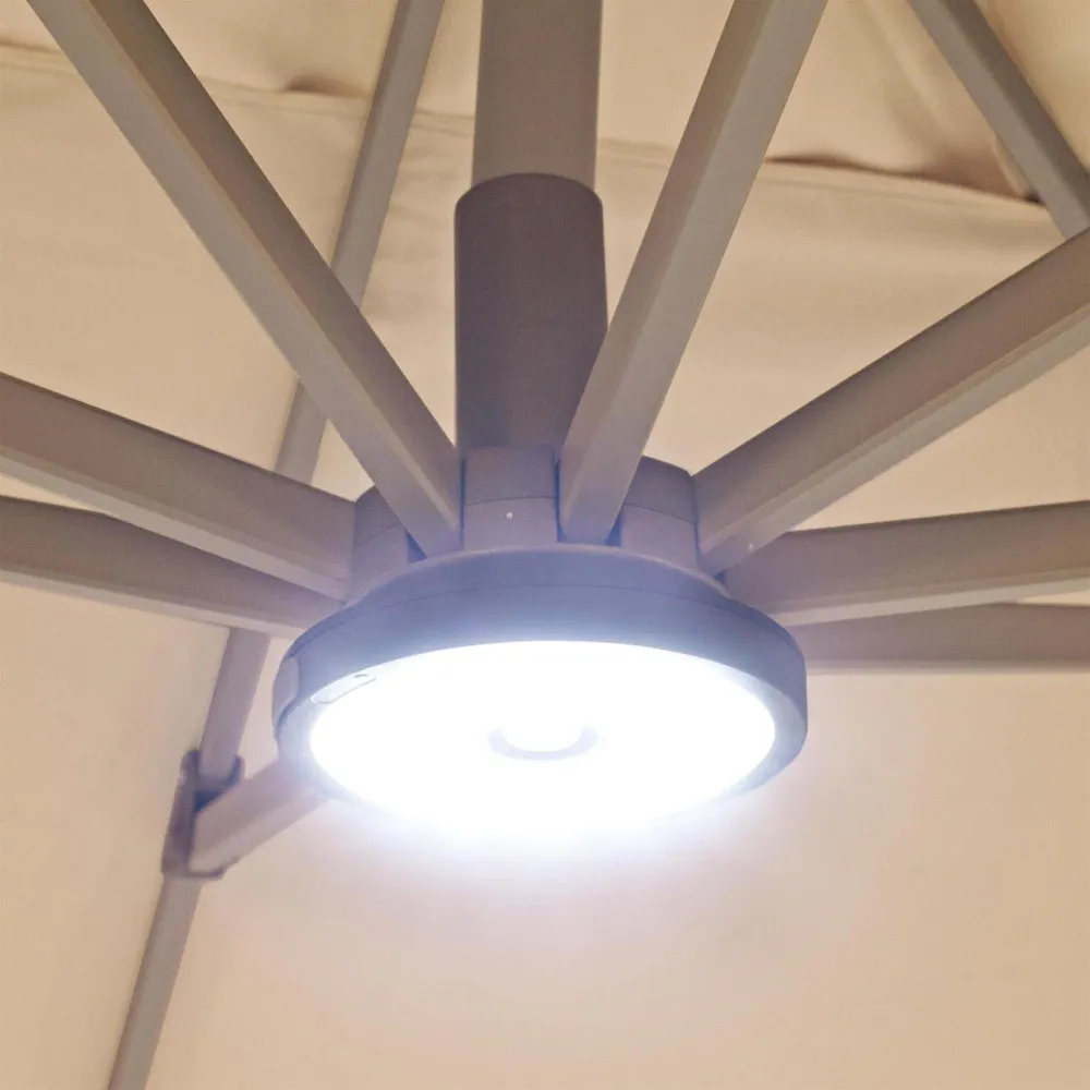 Lampe LED pour parasol et tonnelle, rechargeable avec USB