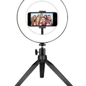 Lampe LED vlog avec trépied 20 cm