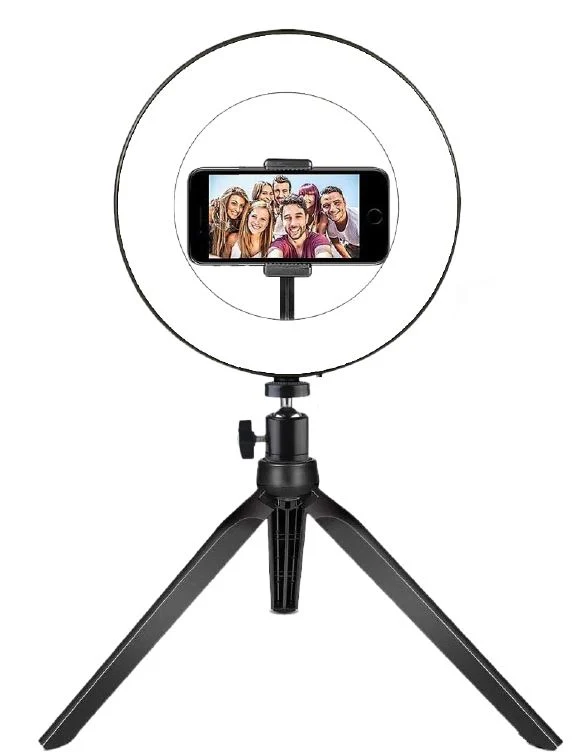 Lampe LED vlog avec trépied 20 cm