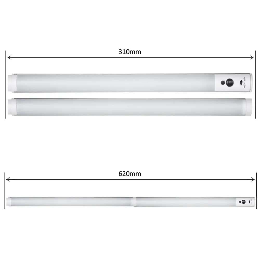 Lampe linéaire à LED sous meuble 2 modules avec télécommande MacLean Energy MCE245