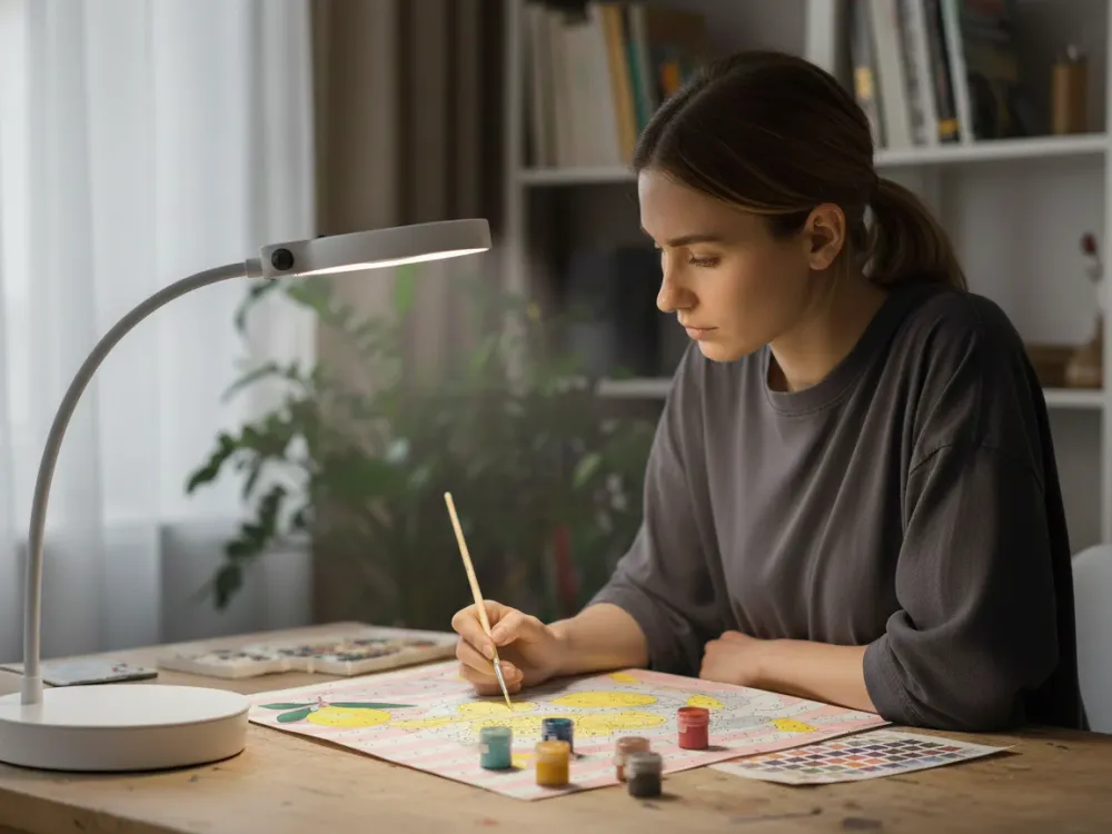 Lampe loupe - pour peinture au numéro et DIY