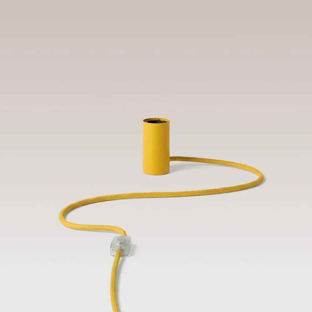 Lampe magnétique plug- avec douille E27 - Jaune