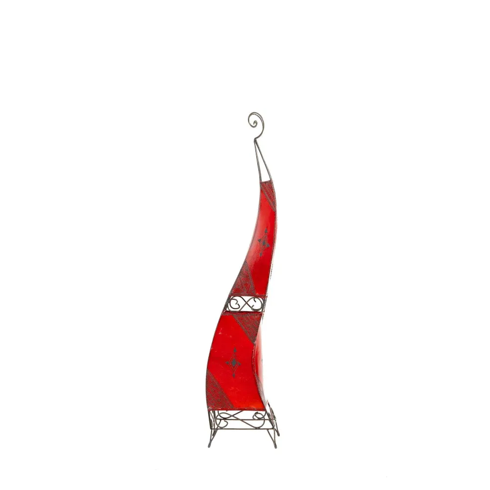 Lampe marocaine au henné 120cm rouge