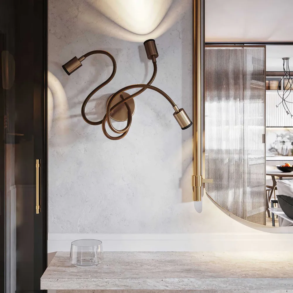 Lampe Mini spot SPOTLIGHT GU1d0 Flex 60 murale et plafond - Bronze satiné