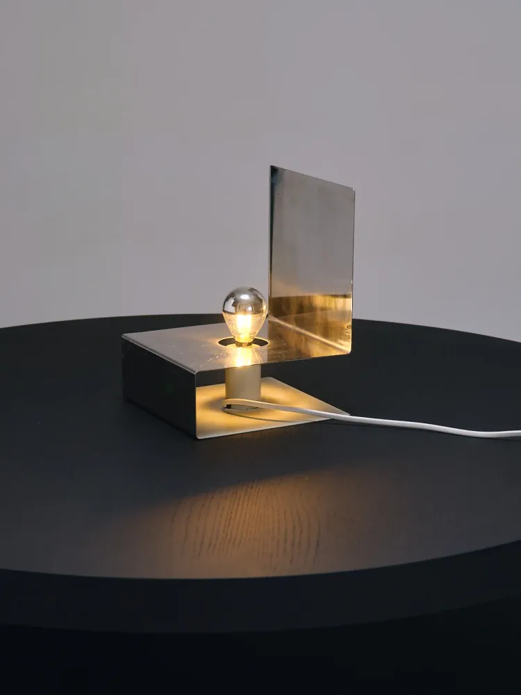 LAMPE MIROIR EN MÉTAL CHROMÉ, 1970s